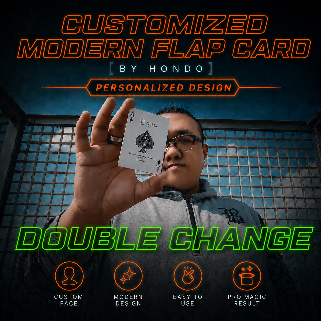 Customized Modern Flap Card- Double Change