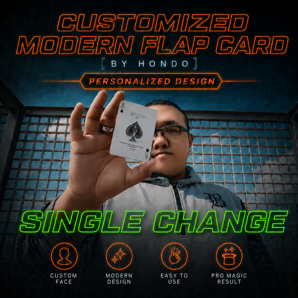 Customized Modern Flap Card- Single Change